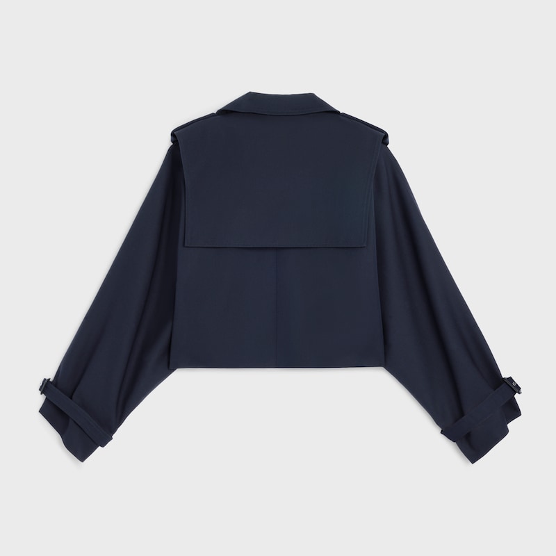 veste gabardine laine coton - Marine -  - 1 | CELINE