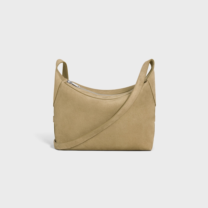 BOLSA TIRACOLO HARRY EM COURO DE BEZERRO EM CAMURÇA - STONE BEIGE - NOVO - 1 | CELINE