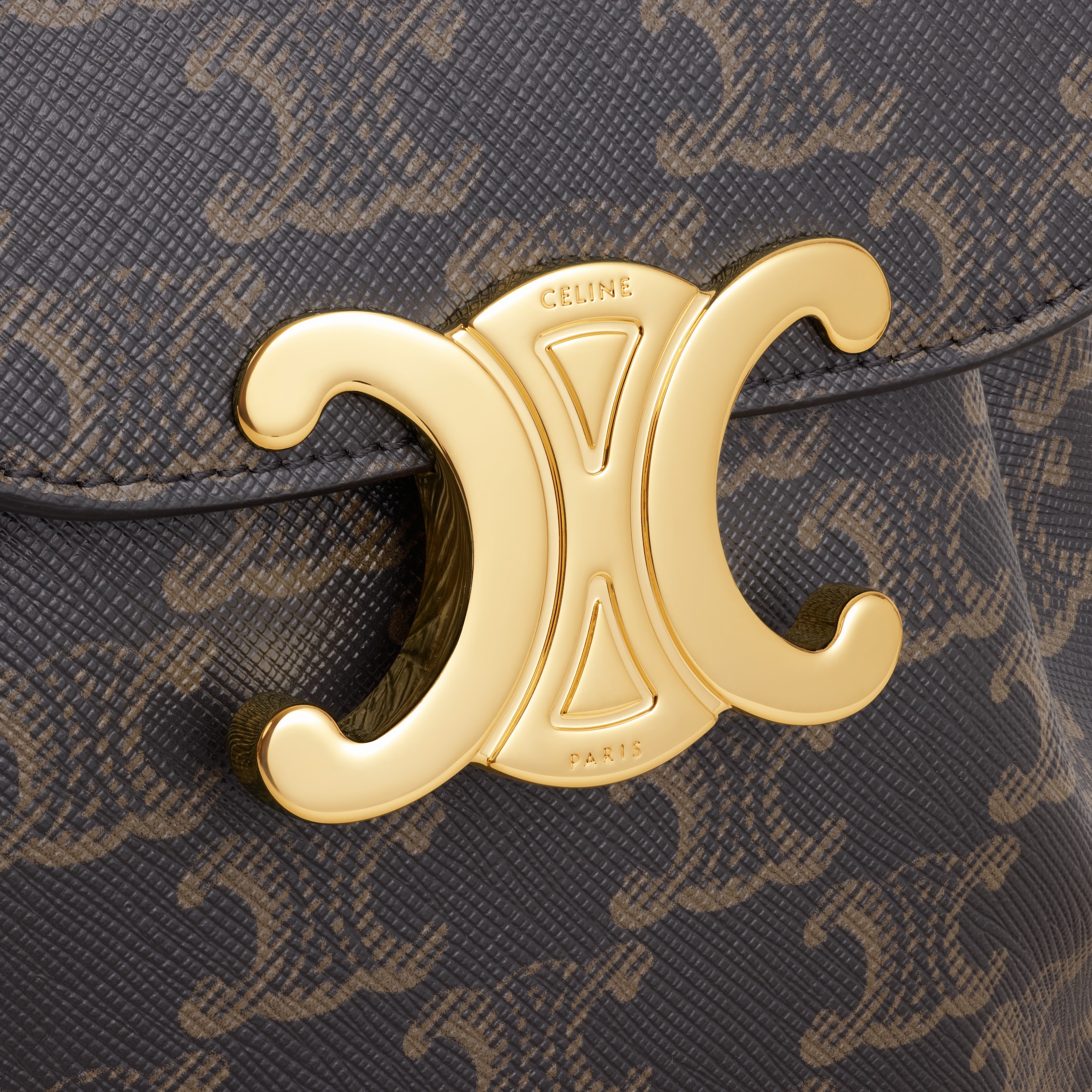CELINE 25SS トリオンフ キャンバス CELINE BONNIE バックパック BACKPACK CELINE BONNIE IN Triomphe Canvas and calfskin - TAN