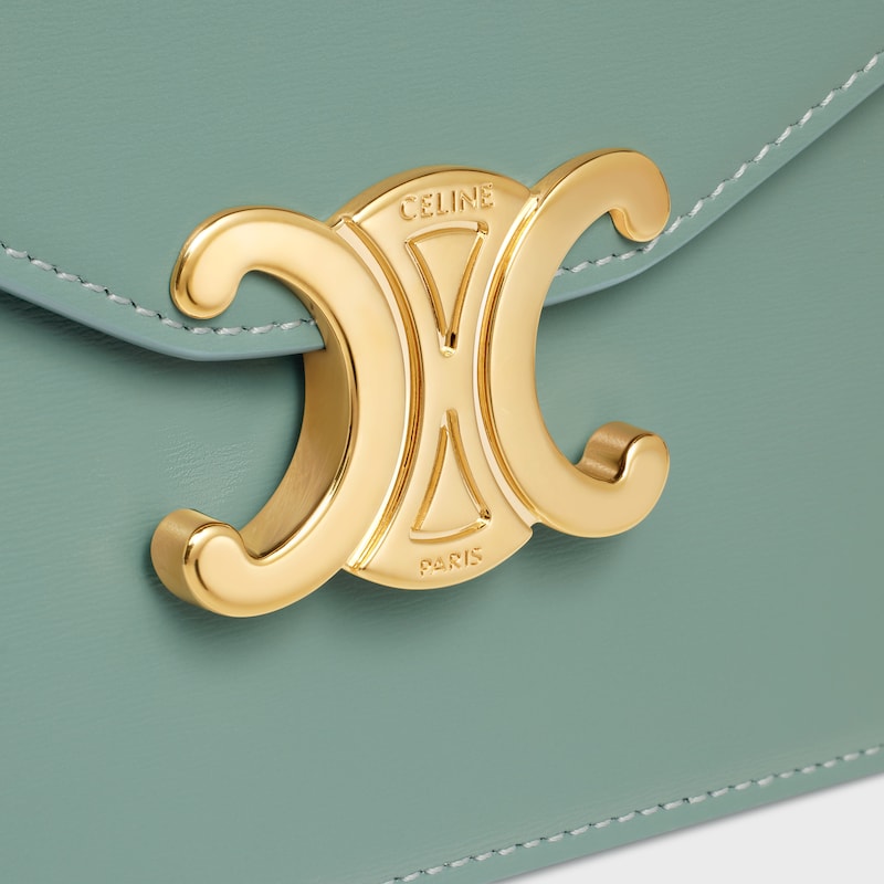 WALLET ON CHAIN MARGO in Shiny calfskin - CELADON - WALLETS ON CHAIN - 1 | CELINE