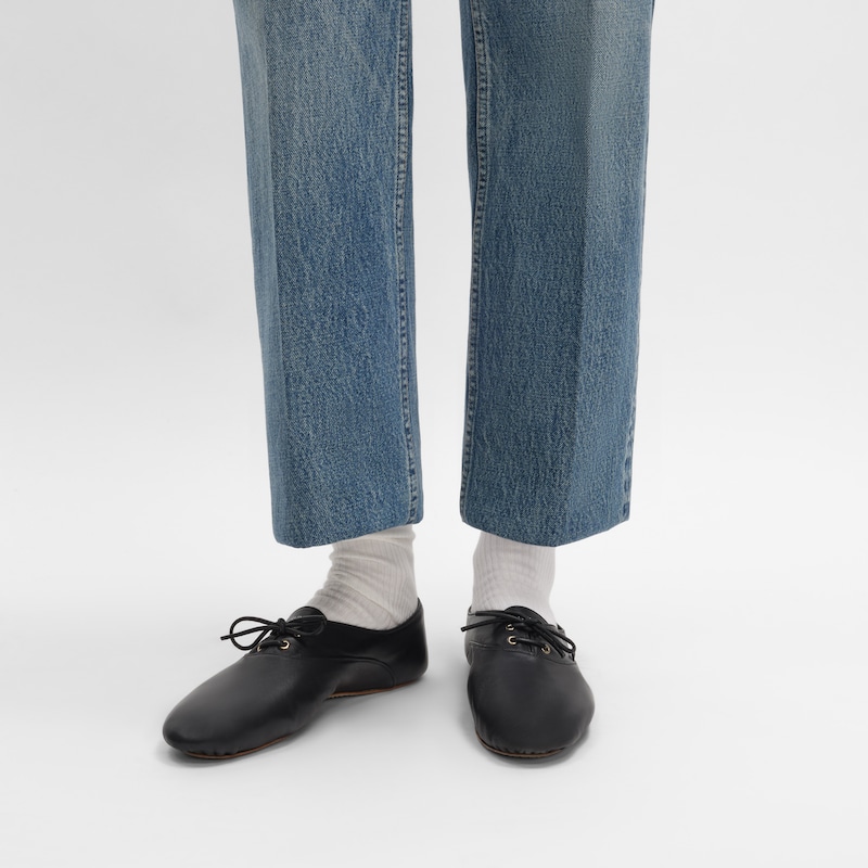 BALLET - LACE-UP SHOE IN LAMBSKIN - BLACK -  - 1 | CELINE