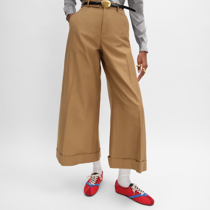 docks trousers IN cotton twill - CARAMEL -  - 1 | CELINE