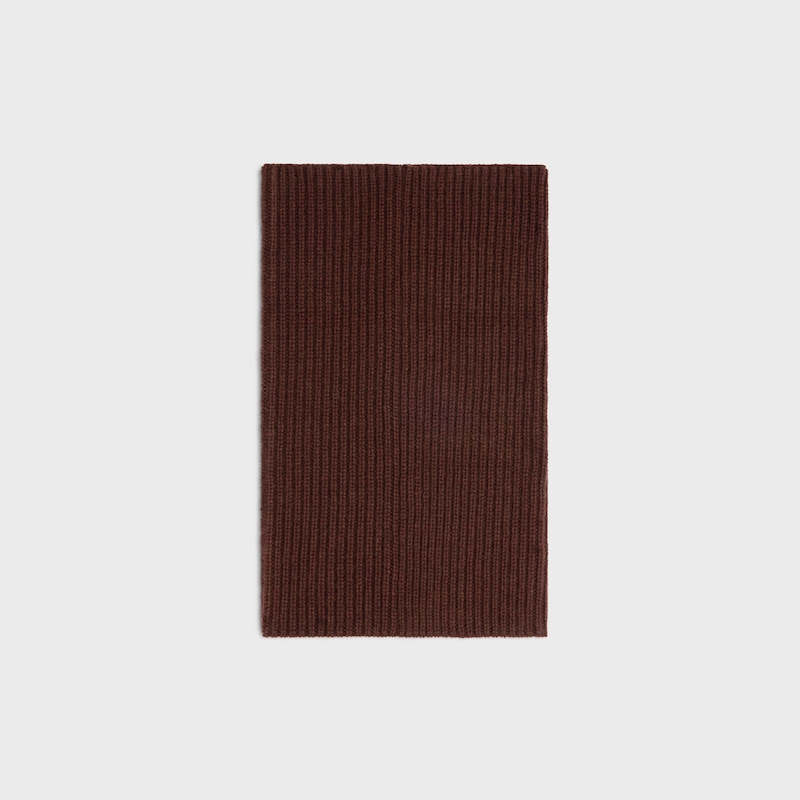 neckwarmer IN SEAMLESS CASHMERE - BROWN -  - 1 | CELINE