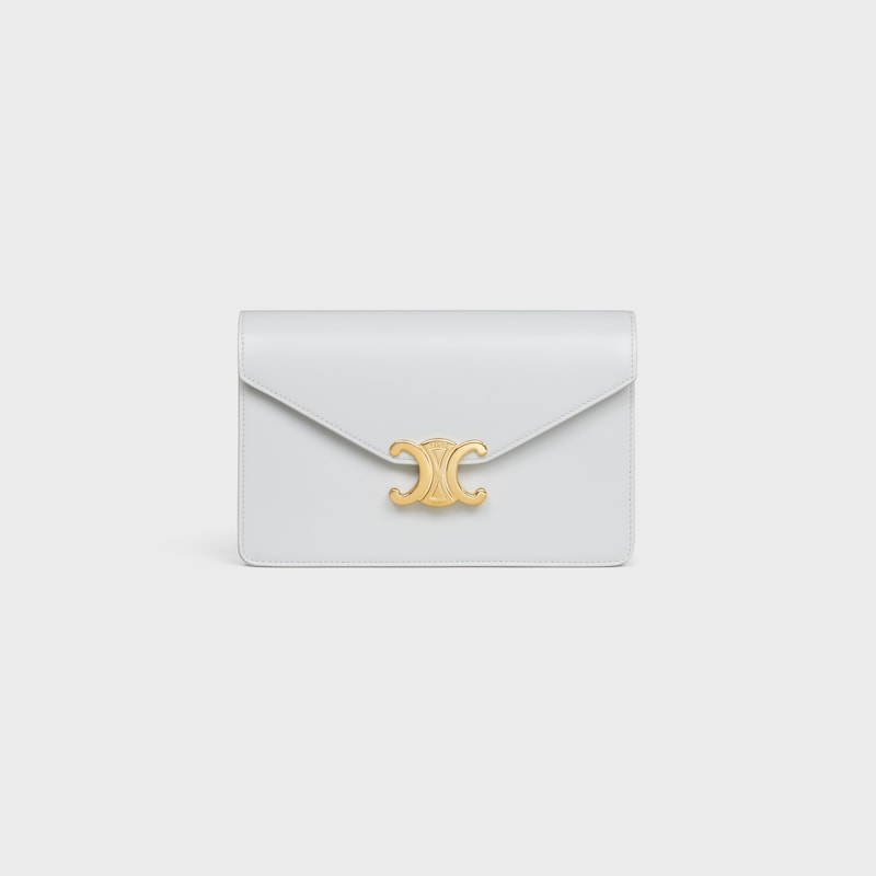 WALLET ON CHAIN MARGO in Shiny calfskin - MOON - WALLETS ON CHAIN - 1 | CELINE