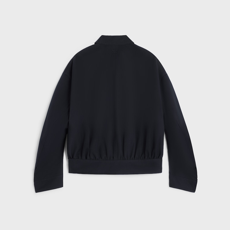 jacket IN WOOL AND COTTON GABARDINE - NAVY -  - 1 | CELINE