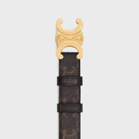 Medium 25MM Triomphe Belt IN Triomphe Canvas - TAN -  - 1 | CELINE