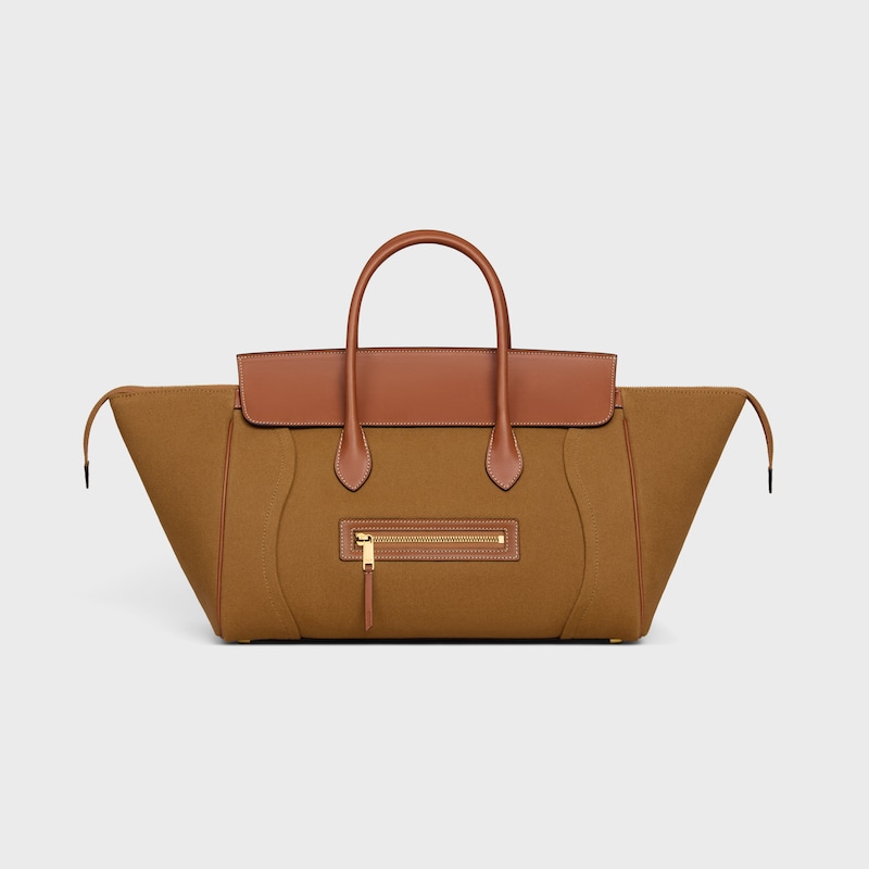 LUGGAGE IN TEXTILE AND NATURAL CALFSKIN - TAN - NEW COLLECTION WOMEN - 1 | CELINE