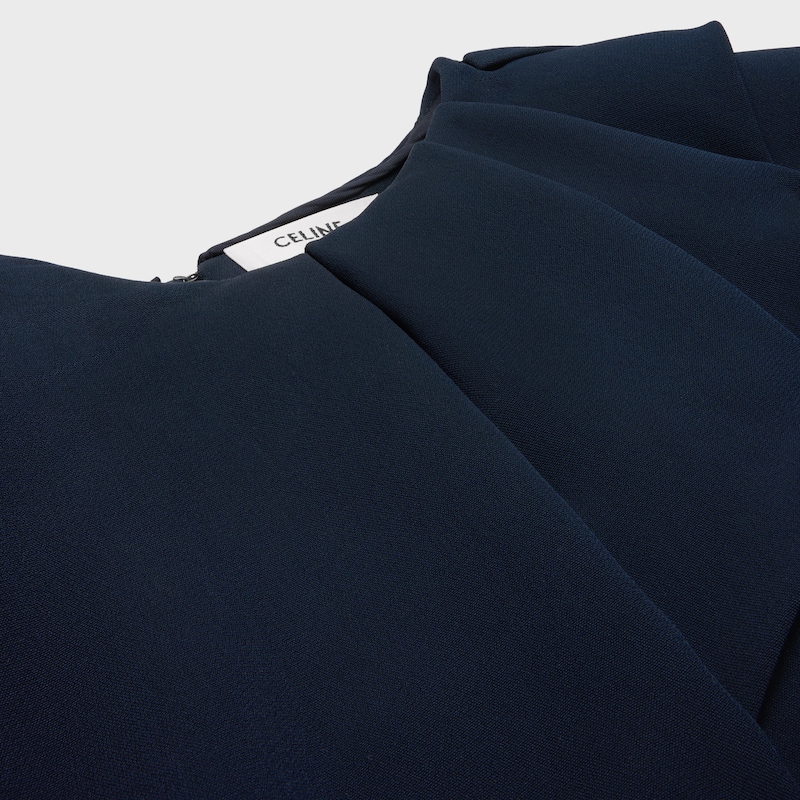 cape dress IN viscose cady - NAVY -  - 1 | CELINE