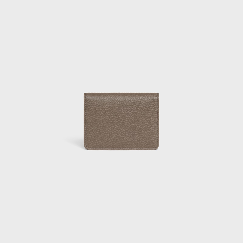 BI-FOLD CARD HOLDER IN Grained Calfskin - SOURIS - NEW - 1 | CELINE