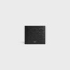 Bi-fold Wallet IN Calfskin with triomphe embossed - BLACK - WALLETS - 1 | CELINE