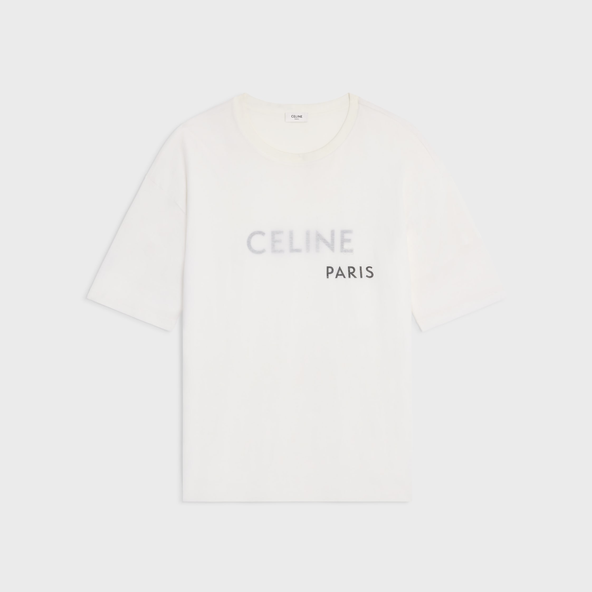 double layered t-shirt IN FINE COTTON JERSEY - OFF WHITE / BLACK