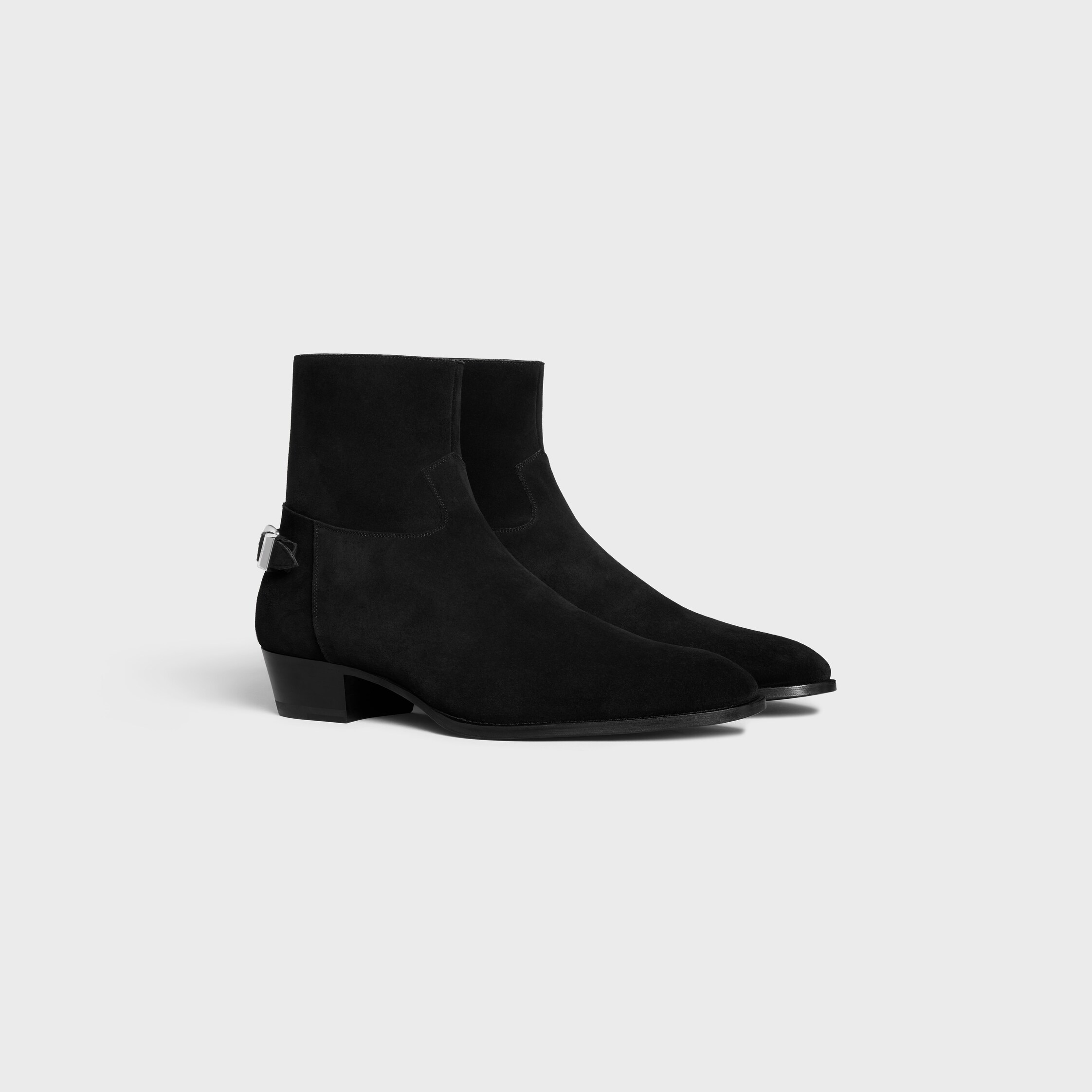 CELINE ドラッグストア バックバックル ジップブーツ / スエード