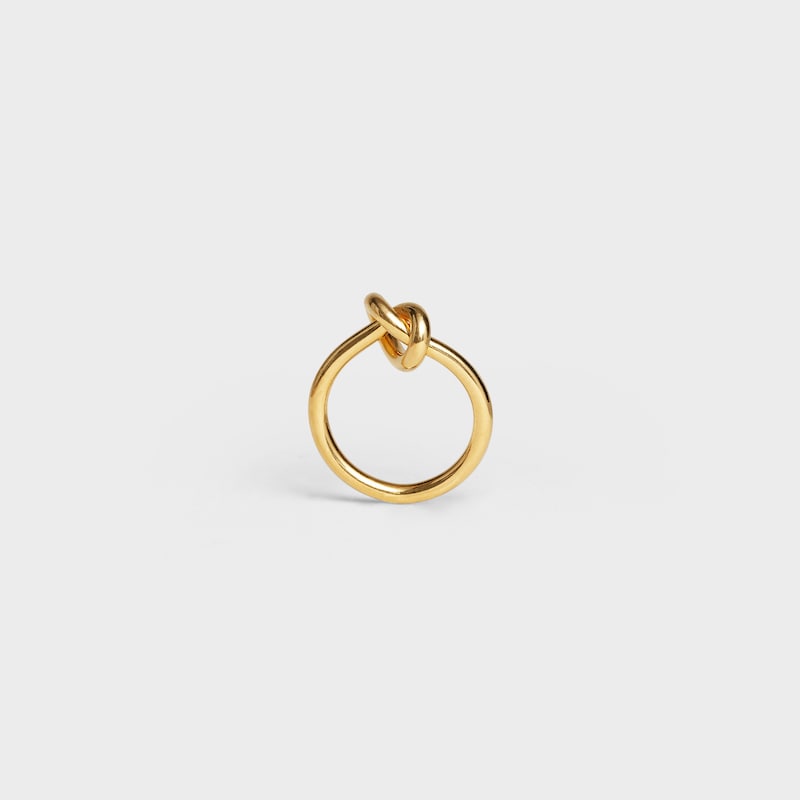 Knot Ring in Brass with Gold finish - Gold -  - 1 | CELINE
