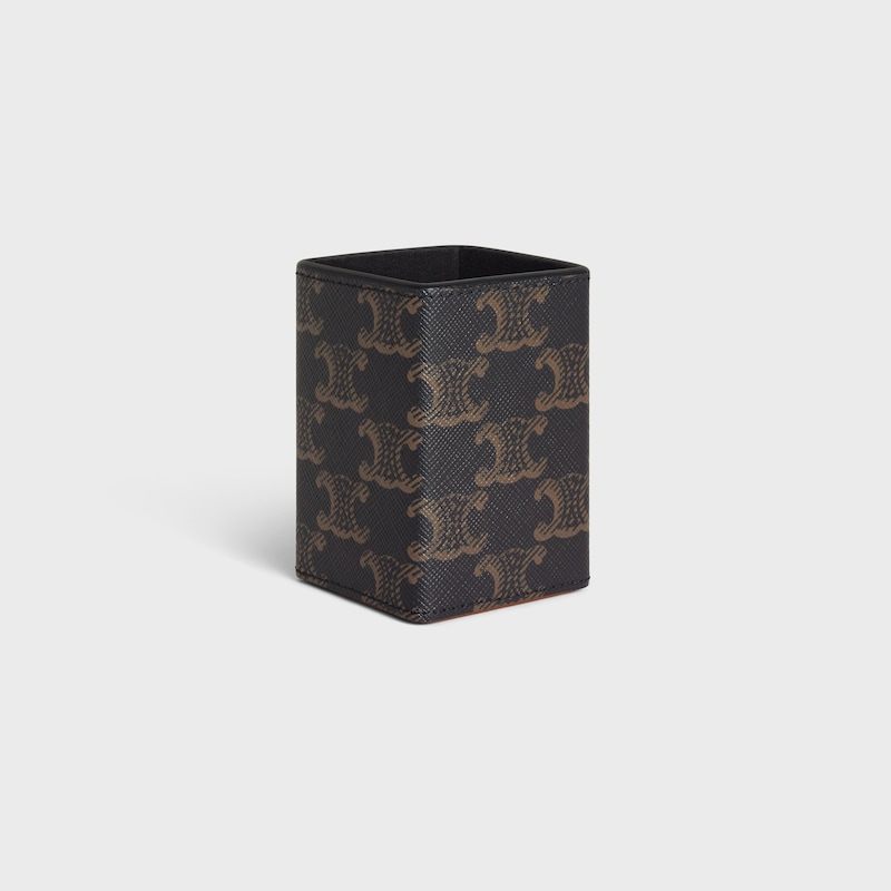 Perfume Holder 100ml in Triomphe Canvas and Calfskin - TAN - SMALL GIFTS - 1 | CELINE