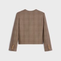 威爾斯格紋羊毛Chelsea外套 - IVOIRE/CAMEL/EBENE -  - 2 | CELINE
