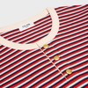 triomphe t-shirt in striped jersey - NAVY / RED / OFF WHITE -  - 3 | CELINE