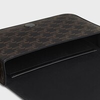 Messenger-Tasche mit Überschlag AUS TRIOMPHE CANVAS UND KALBSLEDER - SCHWARZ - CELINE ESSENTIALS - 1 | CELINE