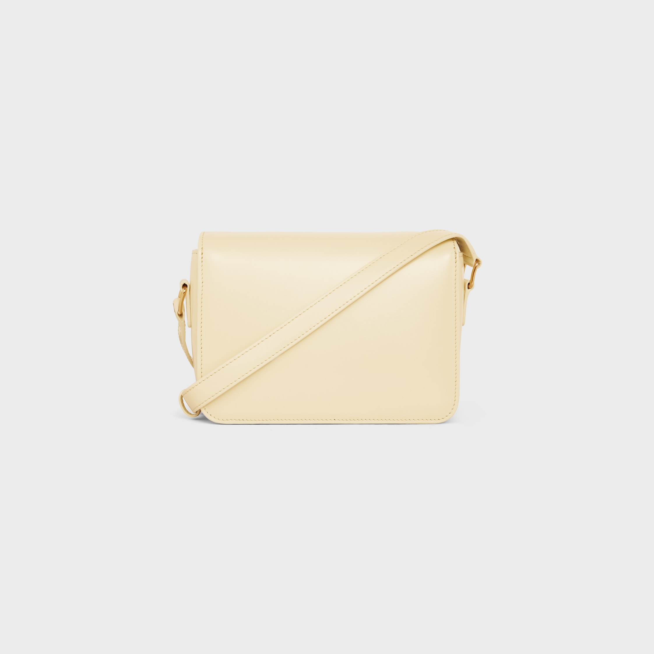 Teen Triomphe Bag in shiny calfskin - SOFT YELLOW | CELINE
