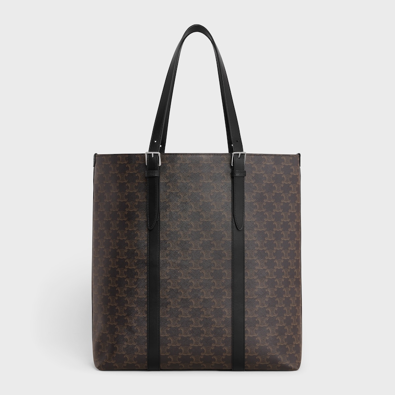 CABAS WITH BUCKLE in TRIOMPHE CANVAS AND CALFSKIN - BLACK - ESSENTIAL GIFTS - 1 | CELINE