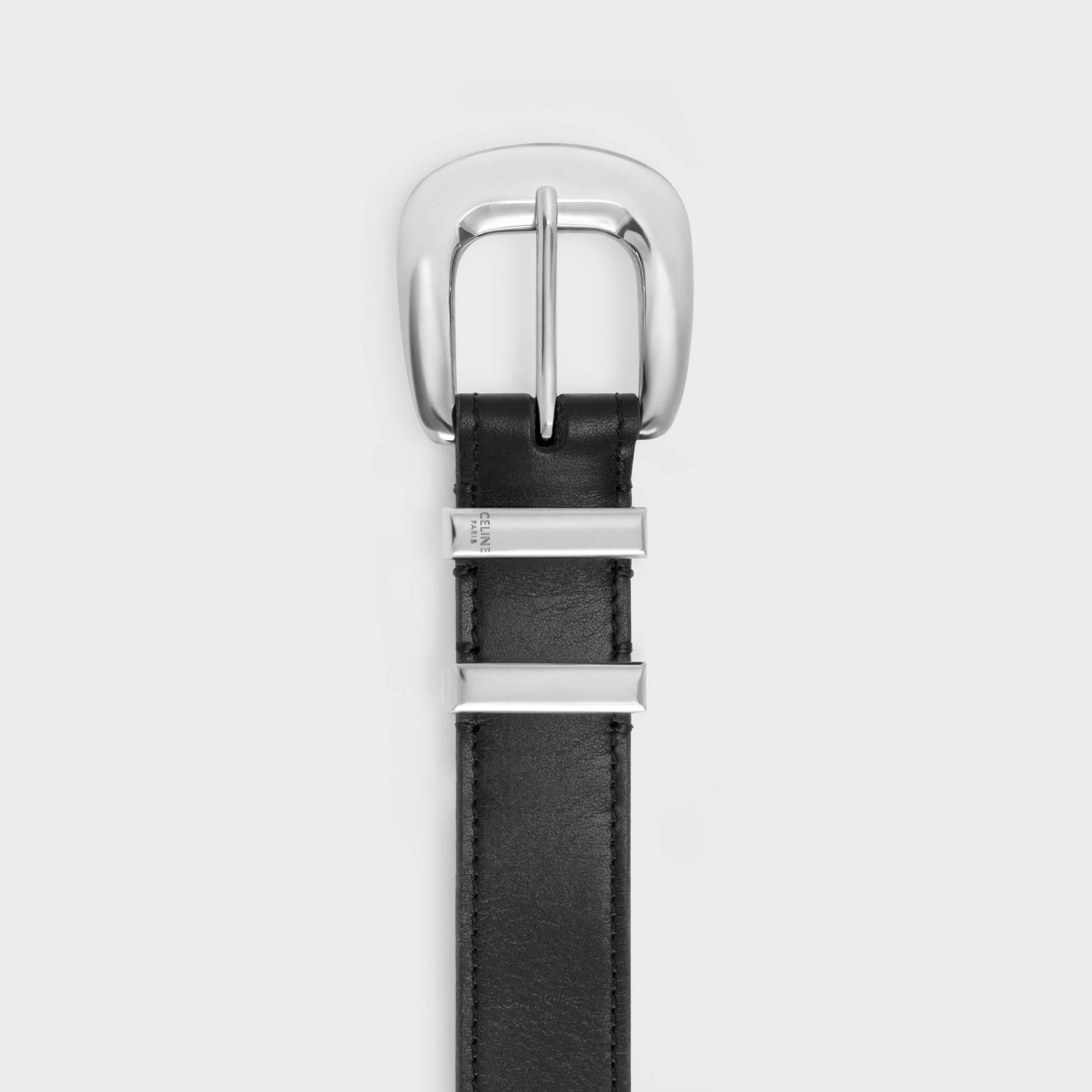 CELINE ミディアム ウエスタン ベルト ブラック ミディアム 25MM ウエスタンベルト / ヴィンテージカーフスキン