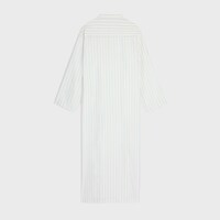 條紋長款罩衫裙 - 粉筆色/天藍色 -  - 2 | CELINE