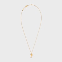 Triomphe Twinkle Necklace in Strass and Brass with Gold Finish - GOLD -  - 2 | CELINE