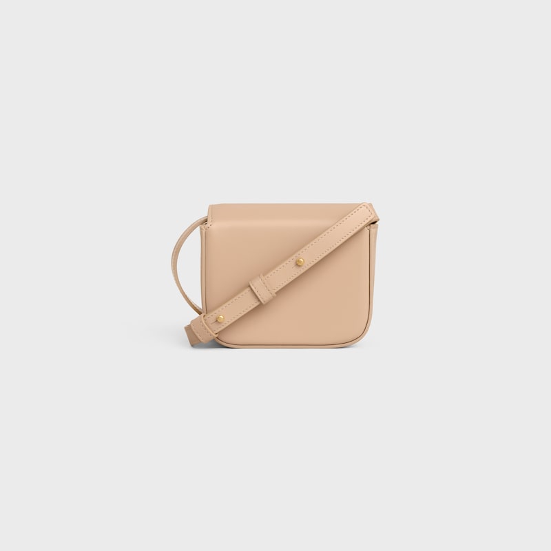 MINI CLAUDE in Shiny calfskin - OAT BEIGE - MORE LINES - 1 | CELINE