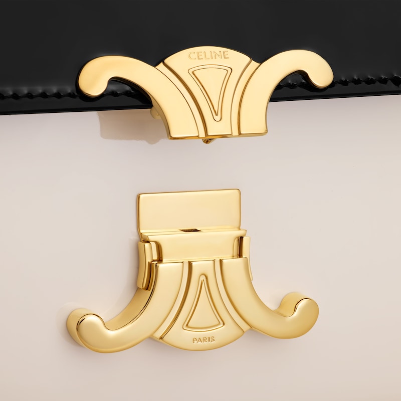 TEEN GARANCE bag in BICOLOUR PATENT CALFSKIN - BLACK / WHITE - TRIOMPHE - 1 | CELINE