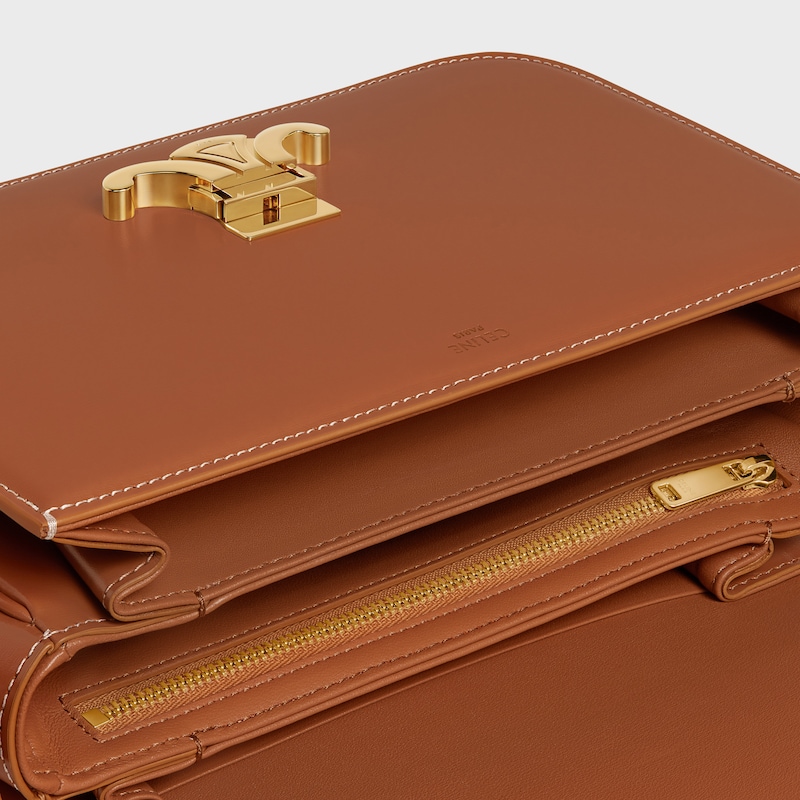 CLASSIQUE TRIOMPHE BAG IN Natural Calfskin - Tan - SHOULDER BAGS - 1 | CELINE