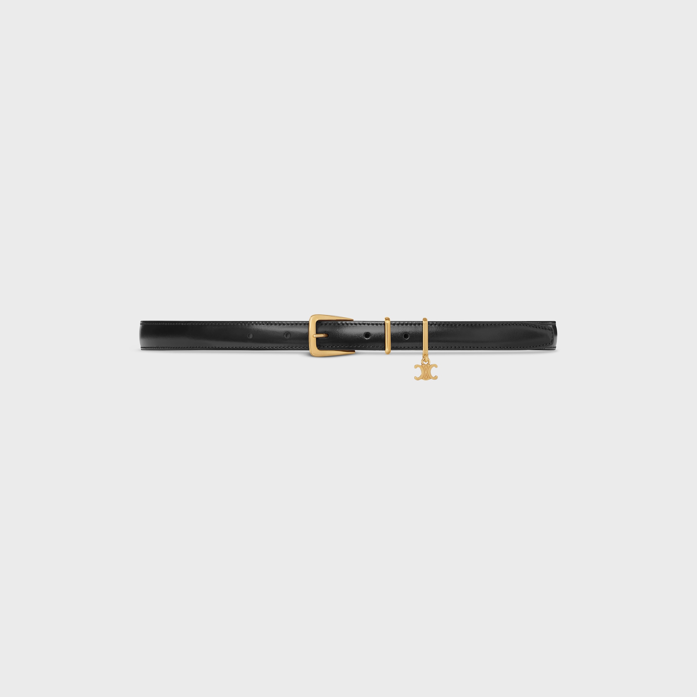 ELEGANT CHARM BELT 18MM in Taurillon Leather - BLACK | CELINE