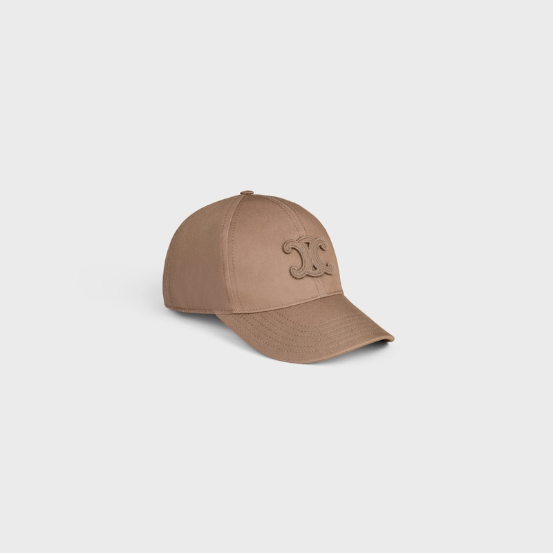 Triomphe baseball cap in cotton - CHATAIGNE -  - 1 | CELINE