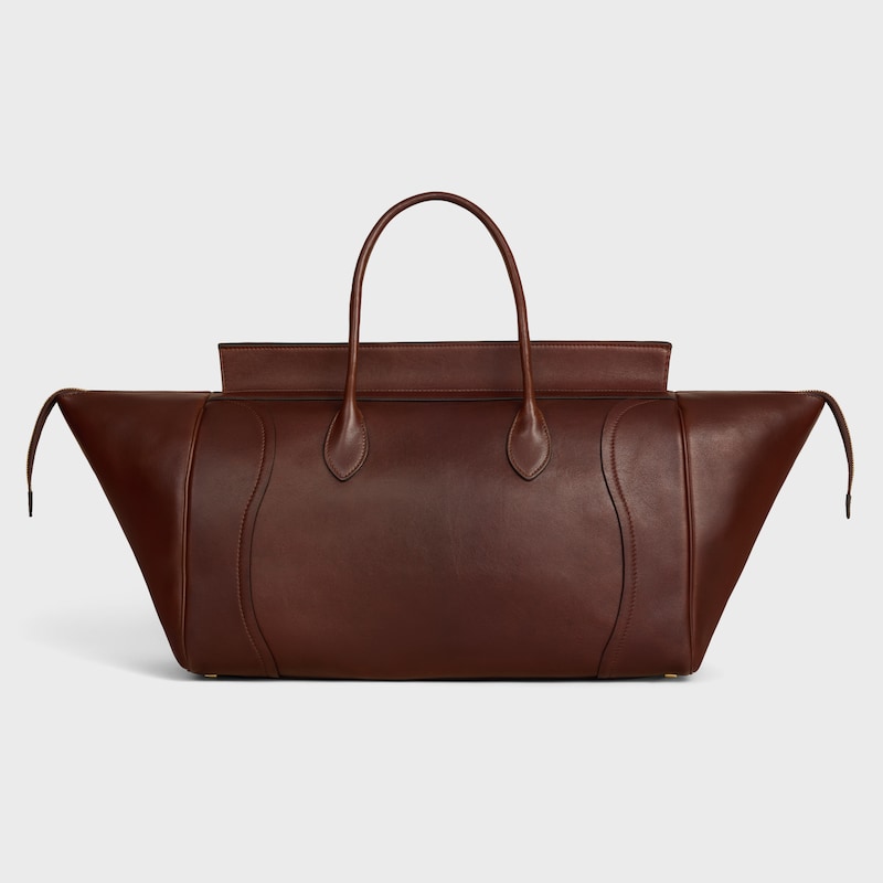 LUGGAGE GRAND MODELE AGNEAU BRILLANT SOUPLE - MARRON fonc&eacute; - SACS &Agrave; MAIN - 1 | CELINE