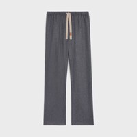 drawstring trousers IN CASHMERE FLANNEL - GRIS -  - 1 | CELINE