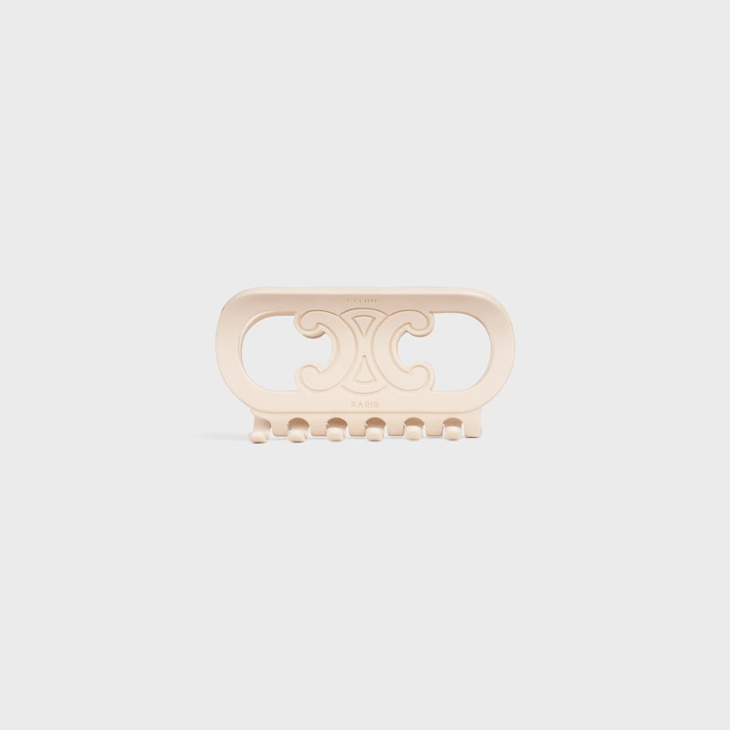 CELINE MAILLON TRIOMPHE HAIR CLAW IN ACETATE AND STEEL - IVORY - HAIR ACCESSORIES - 1 | CELINE
