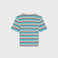 polo sweater IN striped cotton - SKY BLUE / CREAM -  - 2 | CELINE