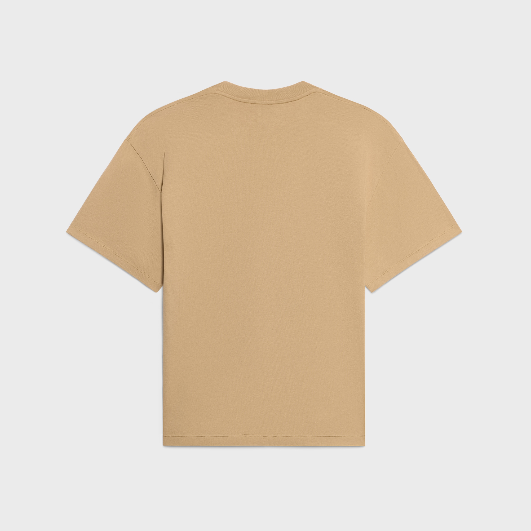 t-shirt IN cotton jersey - BEIGE / BLACK | CELINE