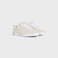 CELINE HUNTINGTON LOW TOP SNEAKERS IN SUEDE CALFSKIN AND MESH - OPTIC WHITE -  - 2 | CELINE