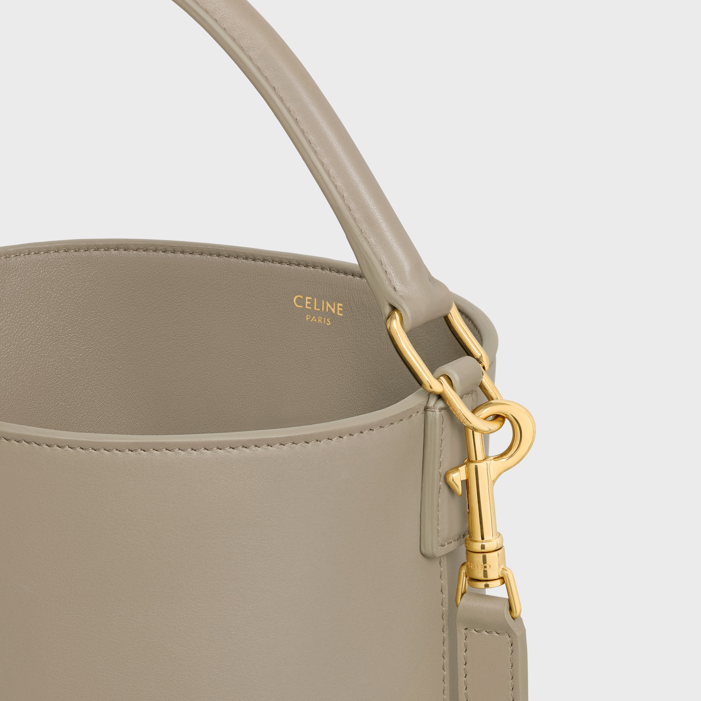 CELINE スモール ルイーズ バッグ ソフトピーチ 119173FX903PH スモール バケット ルイーズ / スムースカーフスキン - タン