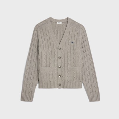トリオンフ カーディガン / ケーブルニットカシミア - ライトグレー -  - 6 | CELINE