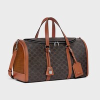 TRAVEL DOG BAG IN TRIOMPHE CANVAS AND CALFKSIN - TAN - TRIOMPHE CANVAS COLLECTION - 2 | CELINE