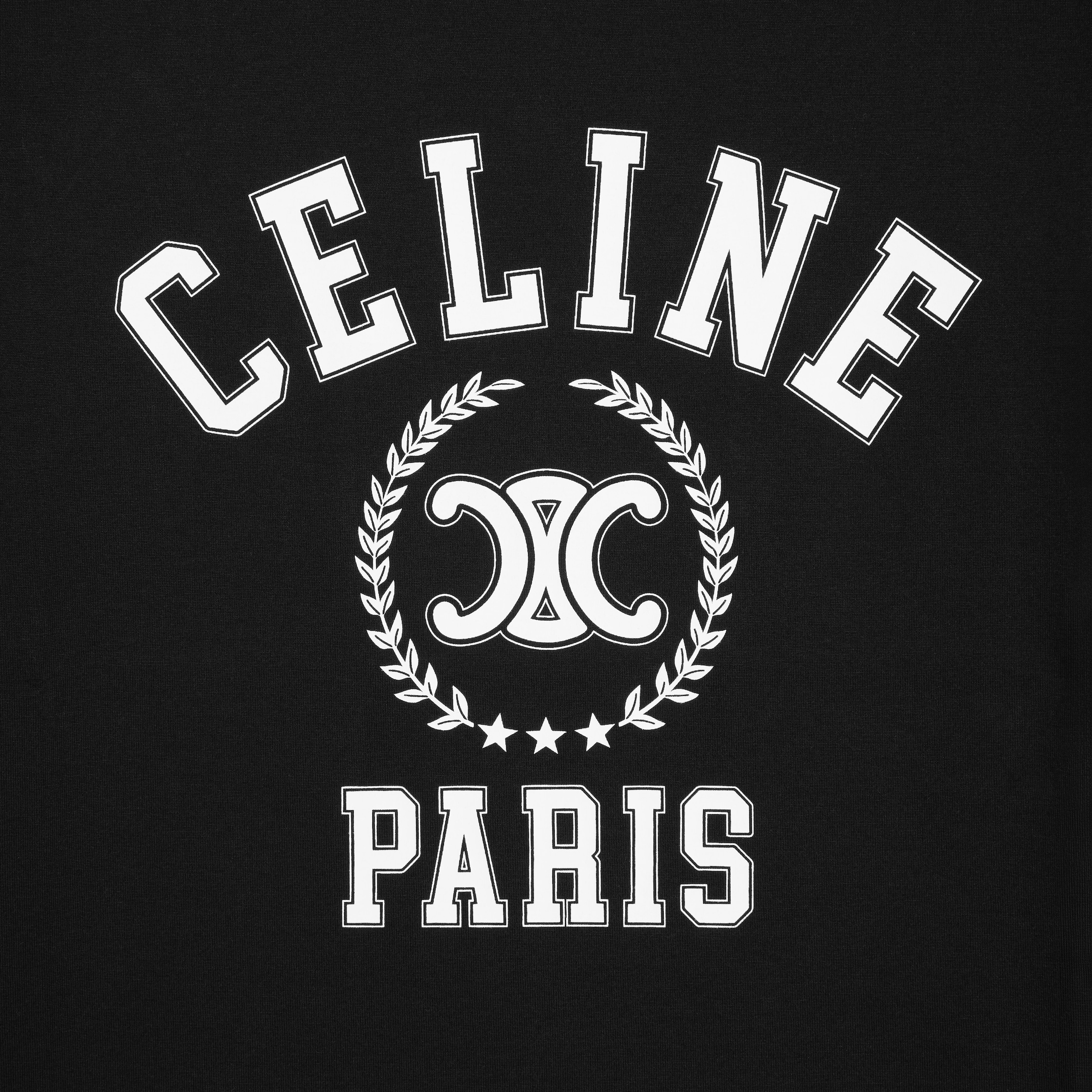 70's celine t-shirt IN cotton jersey - BLACK / WHITE | CELINE