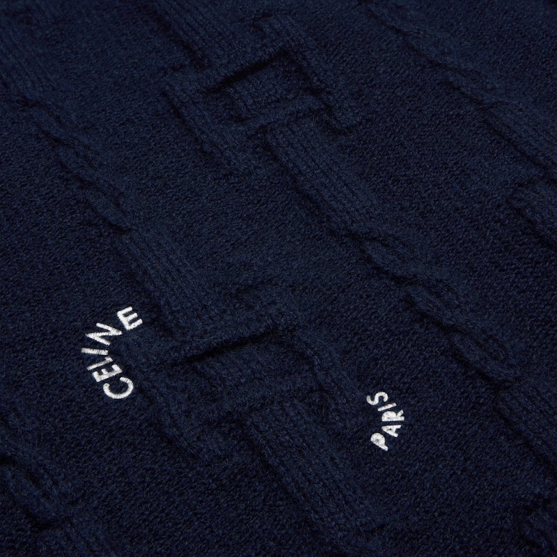 크루넥 스웨터 - 체인 캐시미어 - 네이비 -  - 1 | CELINE