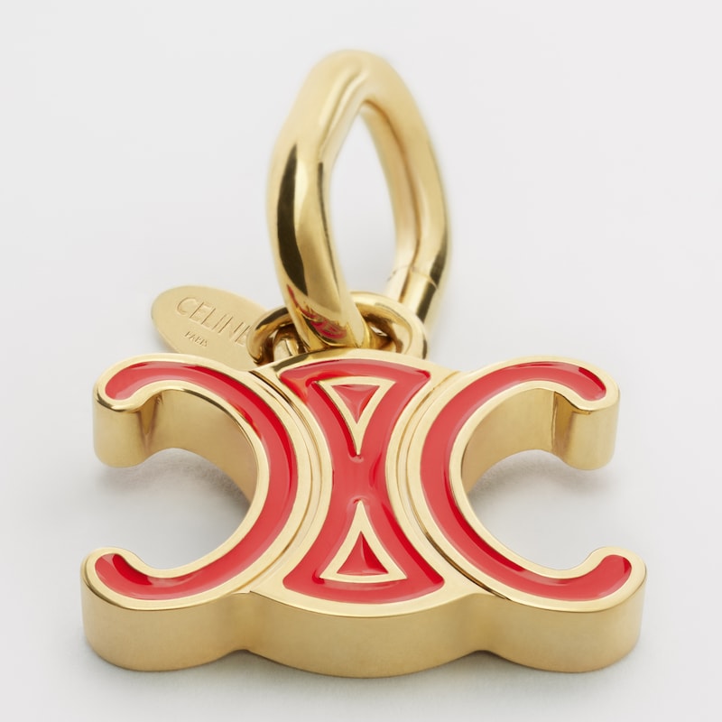 Triomphe Celine Charms en &eacute;mail et Laiton Dor&eacute; - Dor&eacute; et Orange - CELINE CHARMS - 1 | CELINE