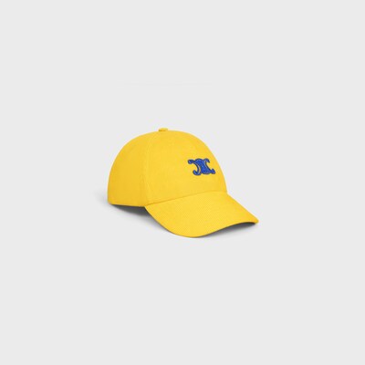 VIVIENNE CAP IN corduroy - YELLOW / BLUE -  - 4 | CELINE