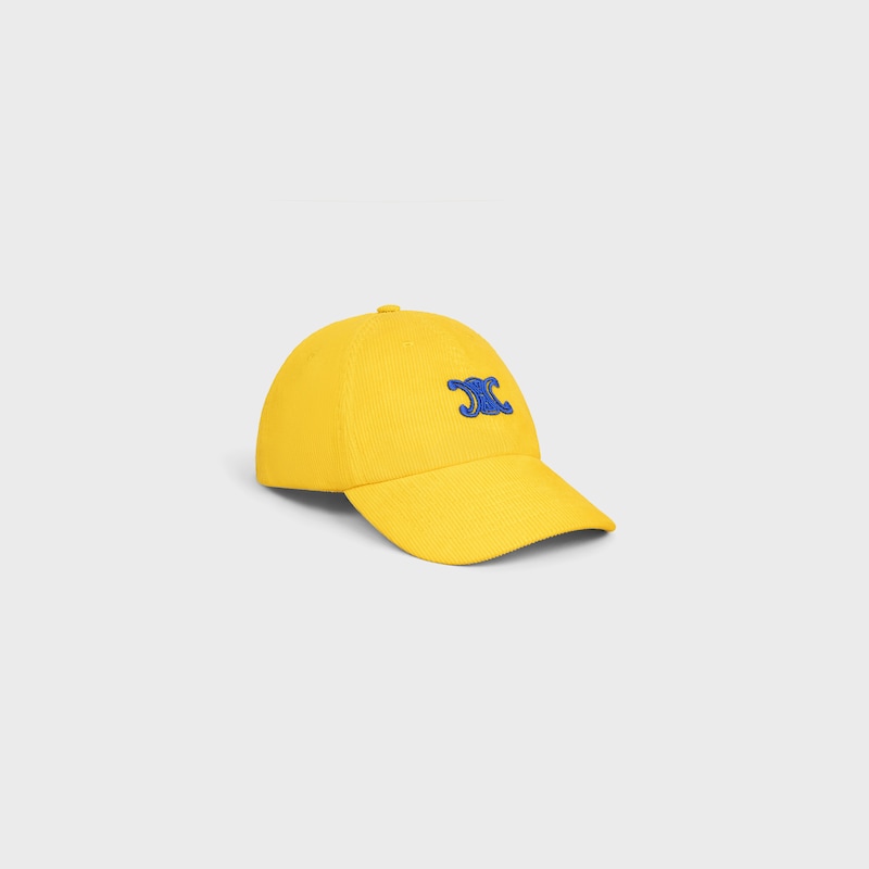 VIVIENNE CAP IN corduroy - YELLOW / BLUE -  - 1 | CELINE