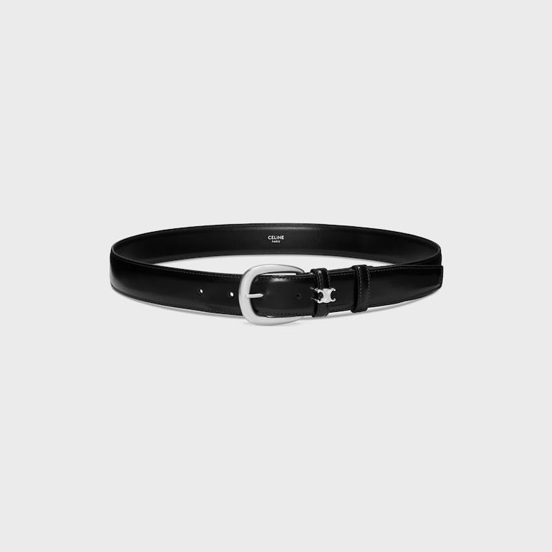 CINTUR&Oacute;N VIVIENNE 30&nbsp;MM DE PIEL TAURILLON - NEGRO -  - 1 | CELINE