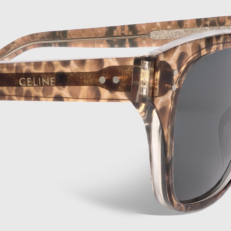 貓眼型S342醋酸酯太陽眼鏡 - 斑點玳瑁色 -  - 1 | CELINE