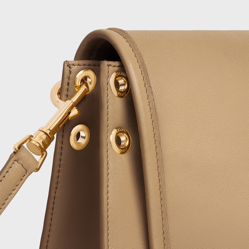 SOFT TRIOMPHE BESACE  IN SUPPLE SHINY LAMBSKIN - SANDCASTLE - SOFT TRIOMPHE - 1 | CELINE