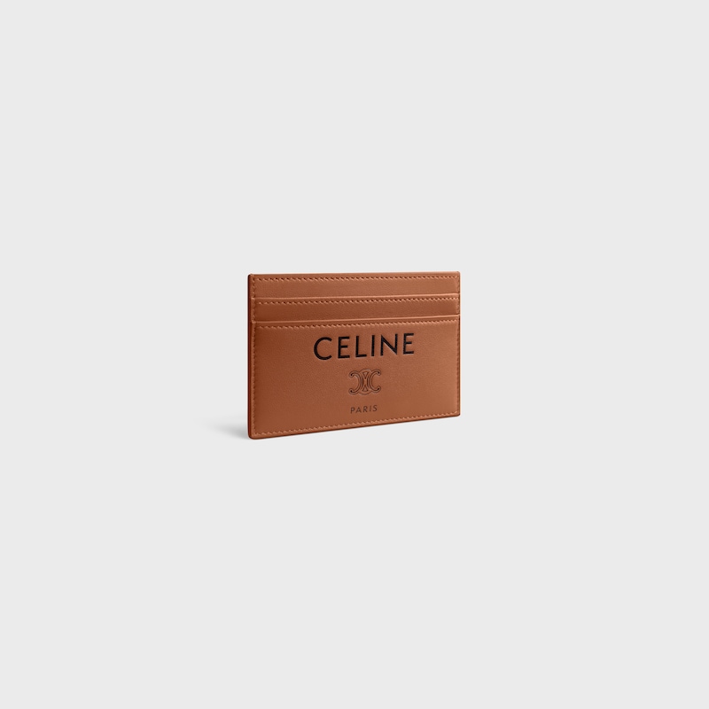 PORTE-CARTES EN AGNEAU LISSE - TAN / BLACK - NOUVEAUT&Eacute;S - 1 | CELINE