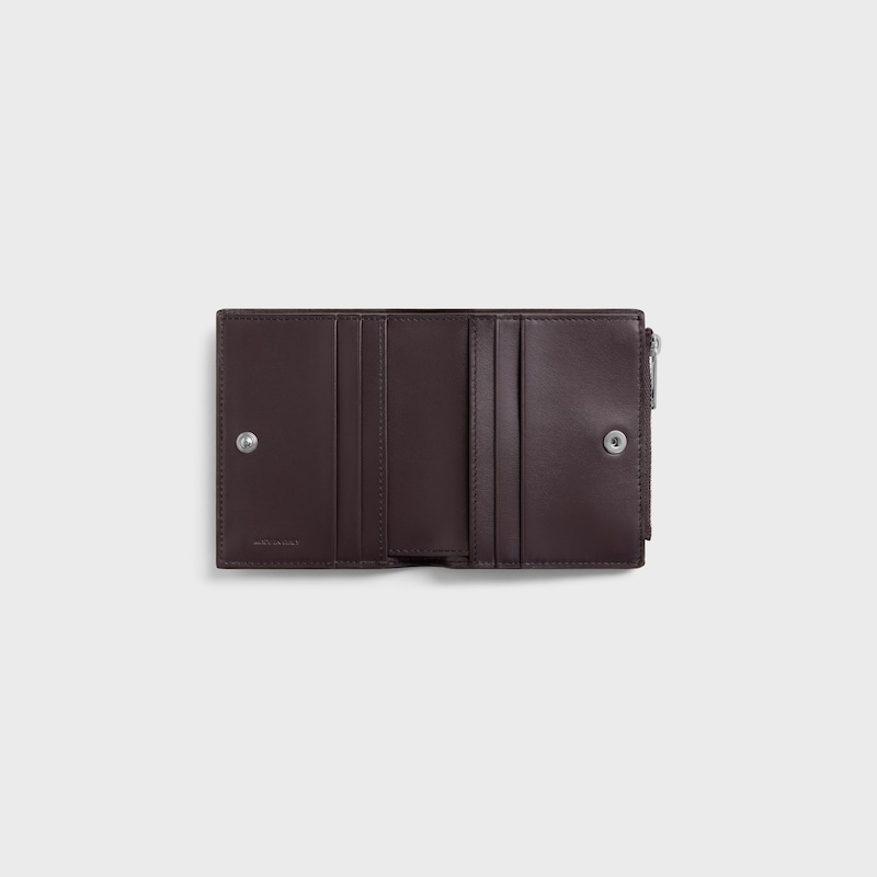 Portefeuille compact EN VEAU GRAIN&Eacute; - ESPRESSO - NOUVEAUT&Eacute;S - 1 | CELINE
